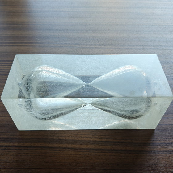 Image 1 of Vintage design solid block hourglass, 70s–80s