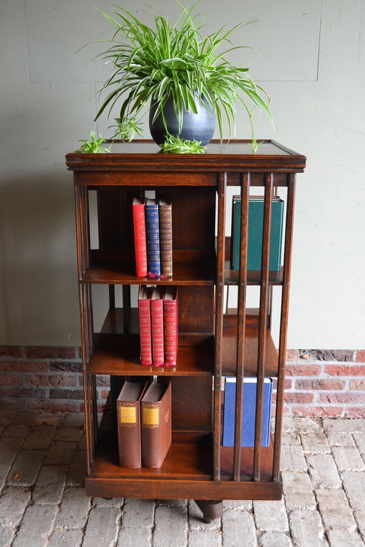 Antique Oak Wooden Book Mill