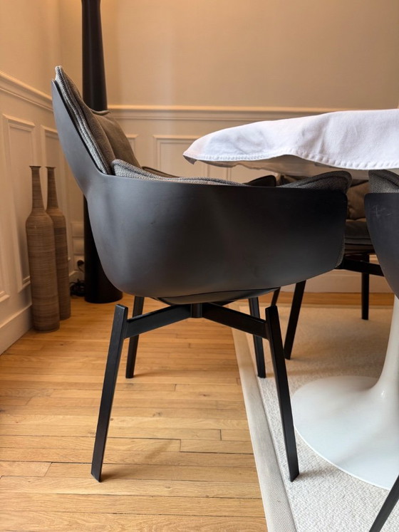 B&B ITALIA - Set van 4 Draaibare Husk Fauteuils – Metal, Plastic (photo 2 of 6)