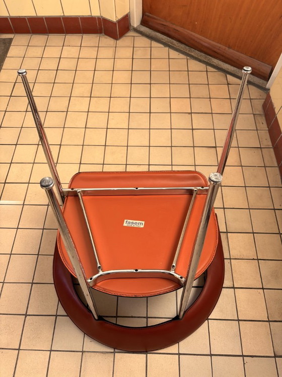 4 poltrone Fasem P40 – Sedie da pranzo, Leather, Metal (photo 8 of 9)