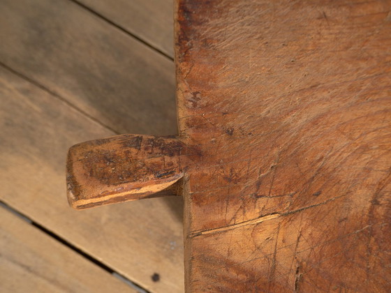 Antique low work table (c.1920) #19, Side tables, Wood, Brown, Rustic (photo 16 of 22)