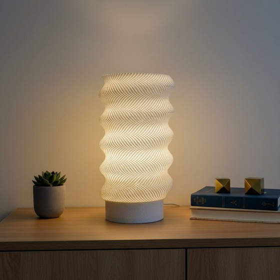 Image 1 of Lumina Twist – Sculptural Design Lamp (Wireless or Wired)