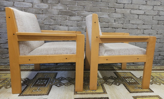 Image 1 of Paar bouclette wollen fauteuils 1970