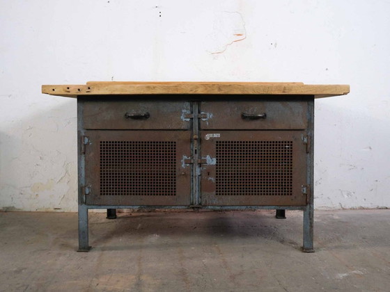 Image 1 of Cassettiera industriale vintage, banco da lavoro, porta caffè