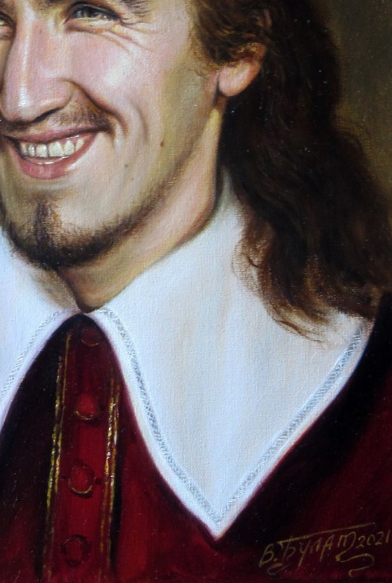 Original Oil Painting Fun Time - Based On A. Dumas's "The Three Musketeers" – Paintings & Drawings, Canvas (photo 7 of 7)