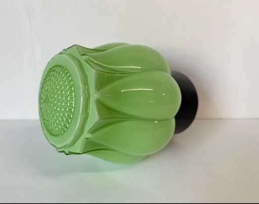 Beautiful Vintage Thabur Lamp 'Tulip in Bloom' Green with Bakelite Fixture