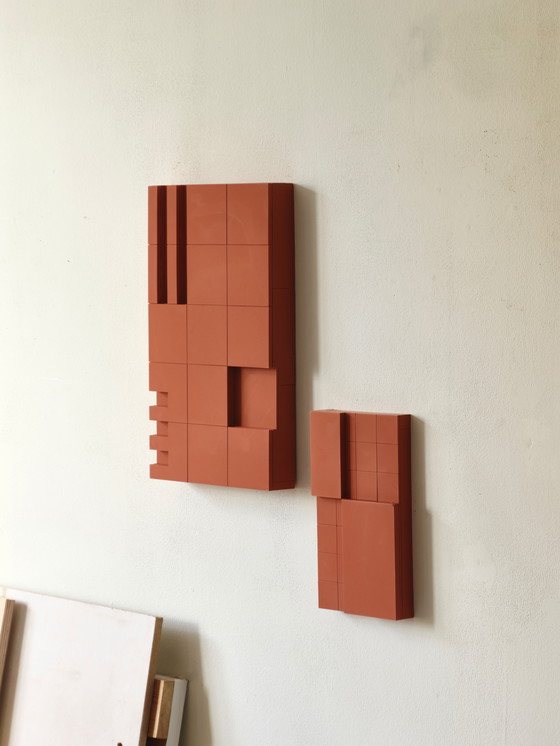 Image 1 of Brutalist concrete wall sculpture