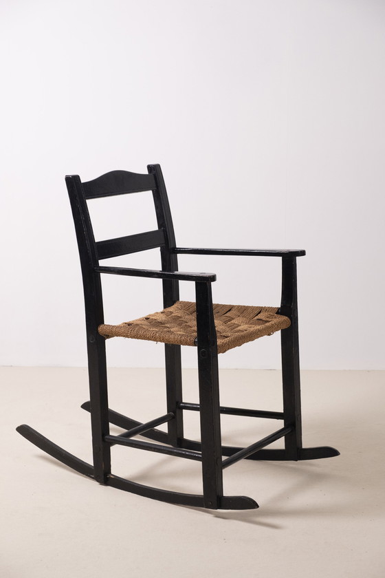 Image 1 of Schommelstoel begin 20e eeuw uit Denemarken