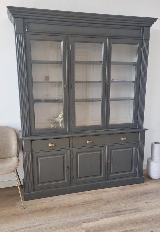 Image 1 of Serving/Buffet Cabinet Dark Gray/Blue, Large Format