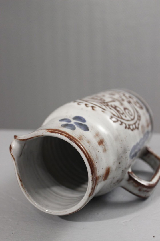 Image 1 of Michel Barbier a Vallauris - Brocca con rara doppia decorazione, Francia, anni '50