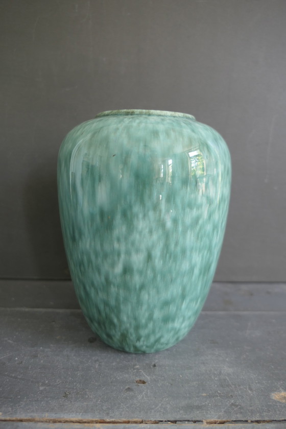 Image 1 of Antieke Groene Vaas Gemêleerd