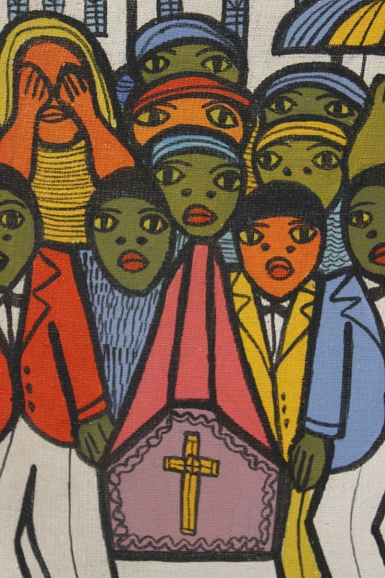 Image 1 of Evandro Norbim (1934) Rio Brasile acrilico su tela "O Entrodo Medico" 1988