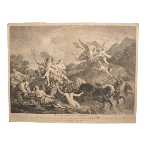 Grabado del siglo XVIII tardío según Charles De La Fosse, de Louis-Simon Lempereur, El Rapto de Proserpina