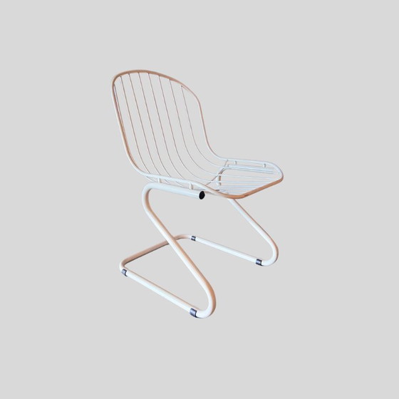 Image 1 of Conjunto de 4 sillas cantilever de Gastone Rinaldi, Italia, década de 1970, pintura original.