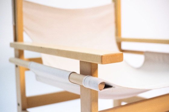 Image 1 of Mid-Century Lounge Sessel aus Holz mit Canvas, 1960er, Set of 2