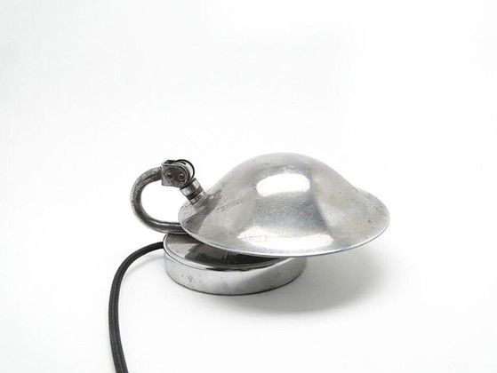 Chrome-Plated Metal Table Lamp by J. Hurka for Napako, Czechoslovakia, 1950s (photo 8 of 13)