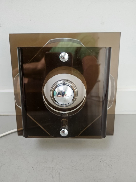 Vintage Herda Space Age Wall light in original box – Plastic, Metal (photo 3 of 13)