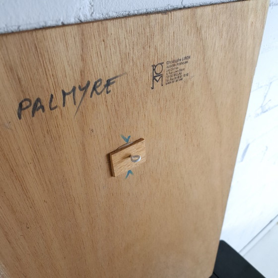 Image 1 of Tablette d'argile abstraite de Christophe Liron avec papier cuir, œuvre murale abstraite