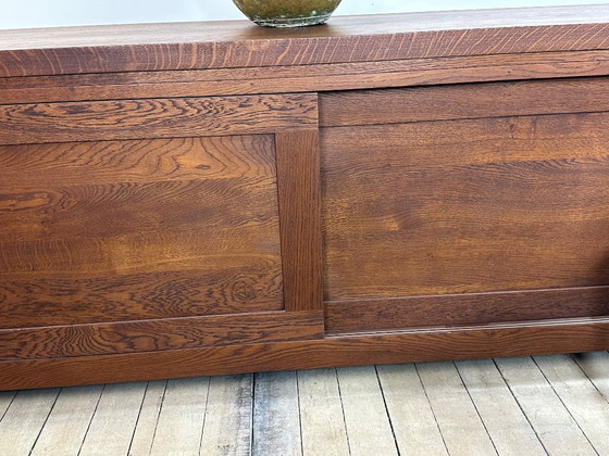 Image 1 of Brutalist sideboard in solid oak, 1990s