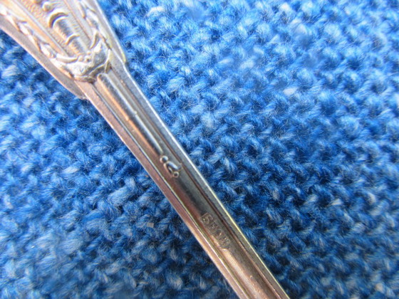 10 French Silver Plated "Metal Blanc" Small Forks Antique Art Nouveau (Ref. 080826) – Table accessories (photo 10 of 14)