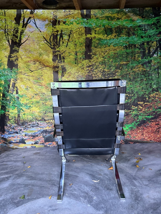 COR Swing (High Back / Hoog Model) Sillón lounge, Sillones, Cuero, Metal, Negro (foto 2 de 5)