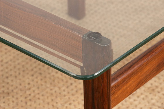 Image 1 of Danish Coffee Table in Rosewood and Glass by Arne Wahl Iversen 1960.