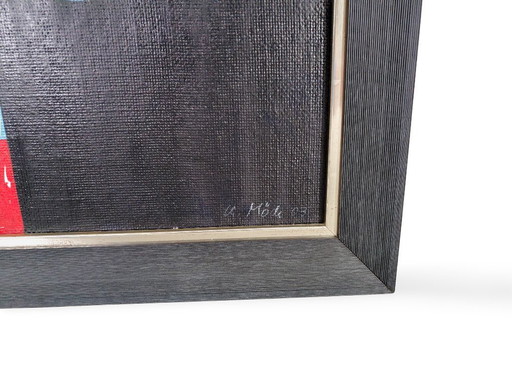 Framed wall art composition Möck burlap jute canvas shape