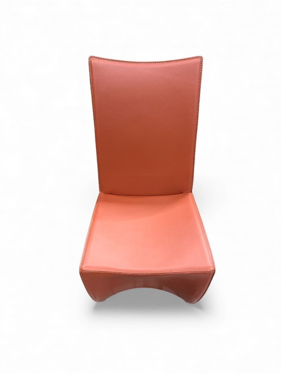 Image 1 of Italian Modern Red Leather Chair by Philippe Starck, 1980s