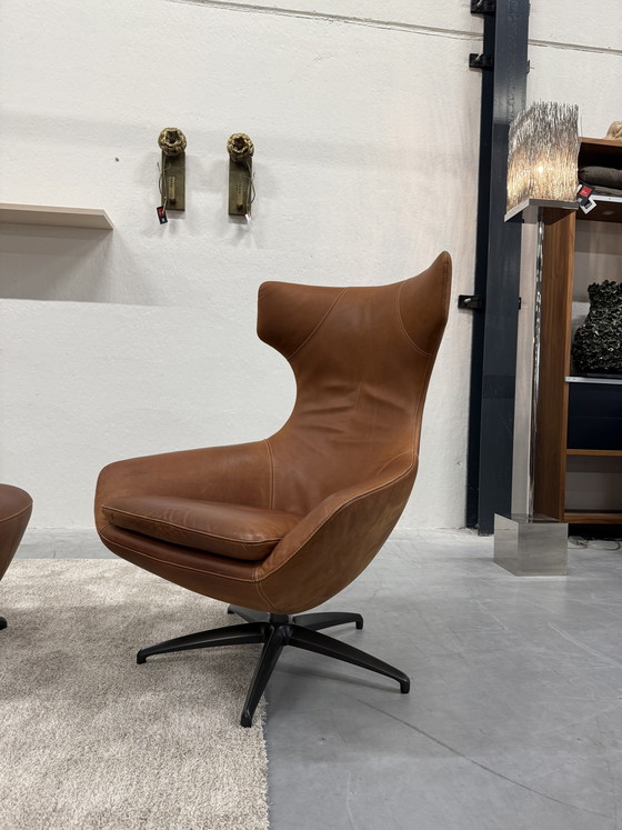 Image 1 of Leolux Caruzzo Relaxfauteuil met poef Danza leer