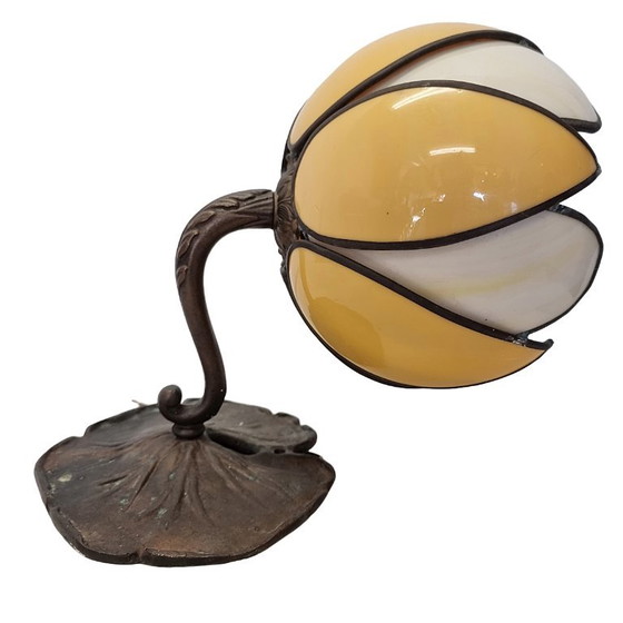 Applique francese Art Nouveau a ninfea – Vetro, Bronzo (photo 2 of 7)