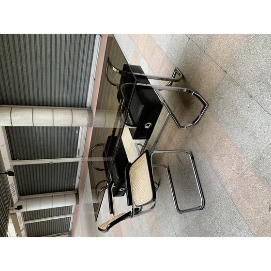 Image 1 of Vintage metal and wood desk, 1975