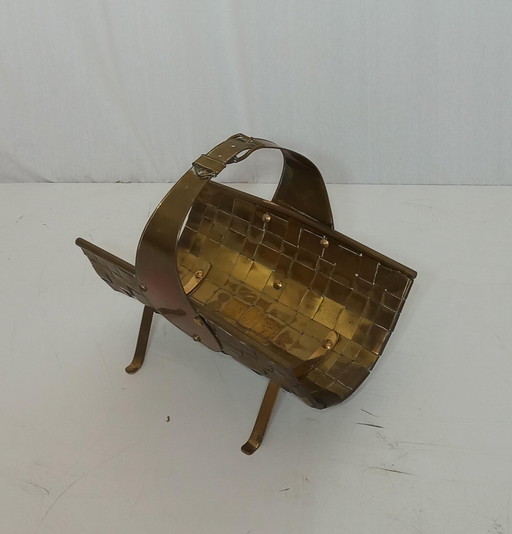Brass Magazine Rack, 40s 