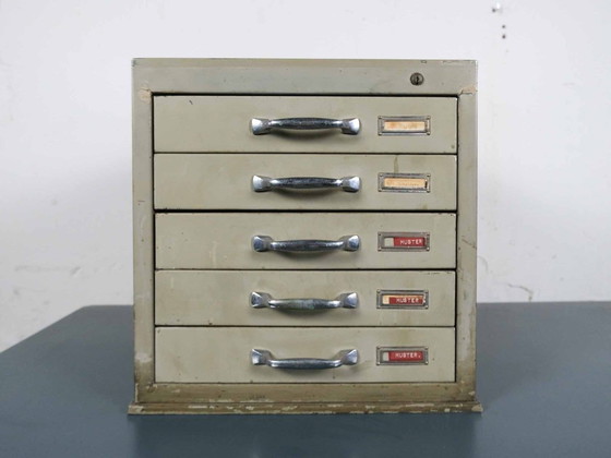 Image 1 of Set di 3 moduli organizer per cassettiera in metallo vintage