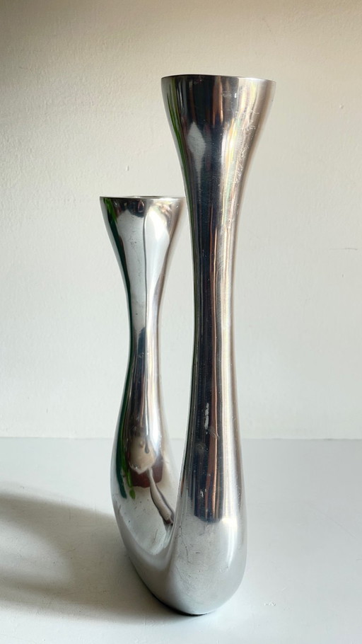 Candelabro antiguo de doble diseño