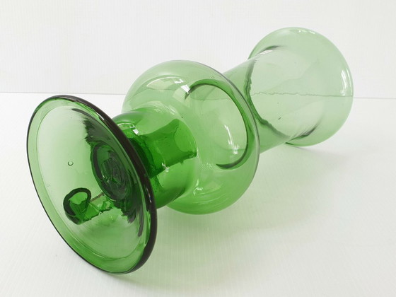 Image 1 of SUPERB VINTAGE ITALIAN GLASS CANDLE HOLDER VASE 1960s 1970s 60s 70s 1960s 1970s