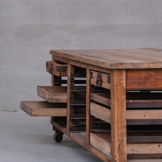 Image 1 of Antiek Engels Bakkers Werkblad of Keuken Eiland Tafel