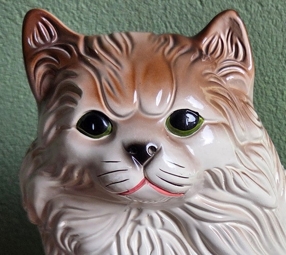 Image 1 of Statuetta vintage di gatto in ceramica