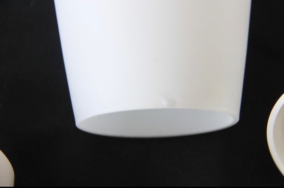 Image 1 of Lot de 2 tubes Globe blancs PHILIPS, suspension brillante, abat-jour vintage en verre dépoli