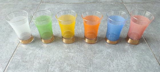 Image 1 of Granieten en gouden jaren 50 glazen