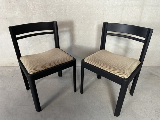 Image 1 of 6X Vintage 1970’S Brutalist Eetkamerstoelen