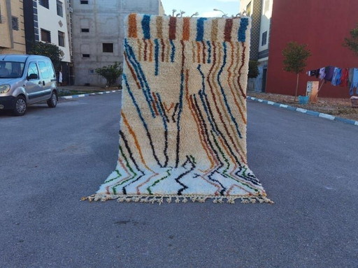 Alfombra de lana pura hecha a mano, artesanía tradicional, tamaño 1,5/2,5 m
