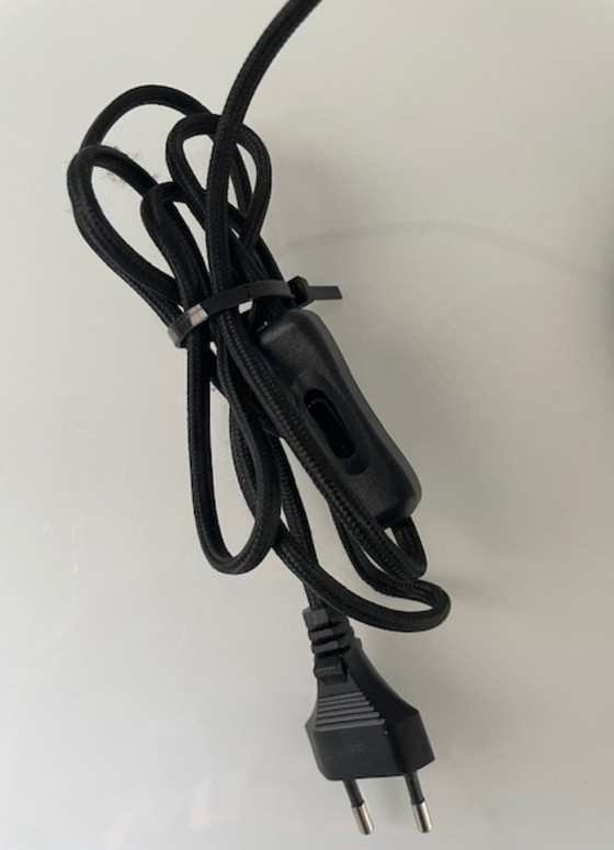 Image 1 of Modern light blue table lamp with dome shade