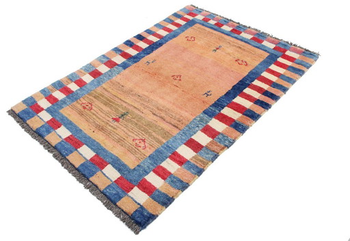 Original Persian carpet Gabbeh Ghashghai oriental carpet 154 cm x 107 cm old natural