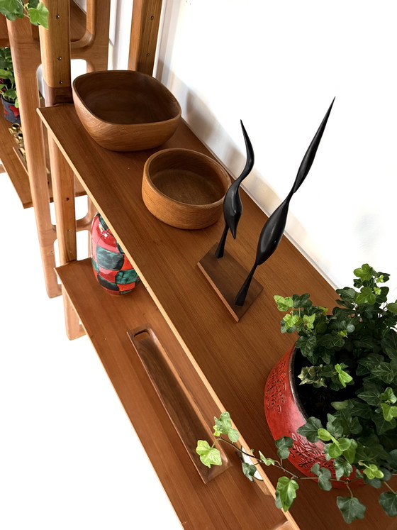 Image 1 of 2x vintage teak wall cabinet, Dyrlund ‘90