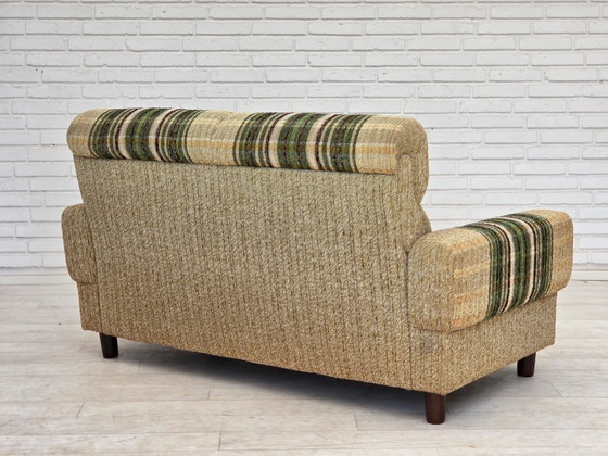 Image 1 of 1980s, Danish 2-seater sofa by Nisbo Horsens, furniture wool.