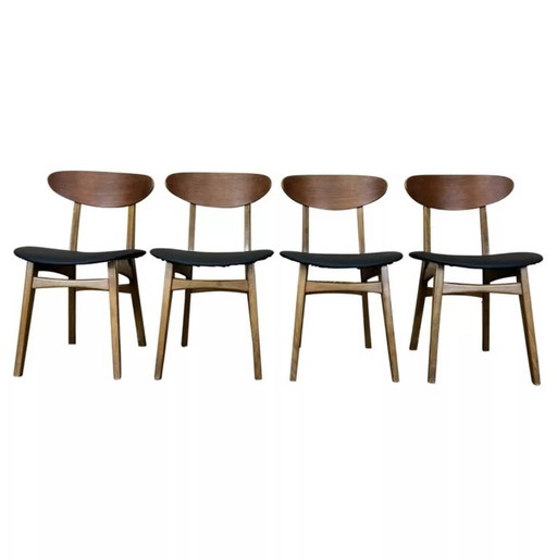 4 sedie in teak anni &#39;60 e &#39;70, design moderno danese anni &#39;60 e &#39;70