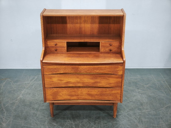 Image 1 of Secrétaire danois moderne en teck avec tiroirs, années 1960