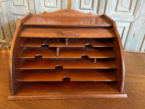 Image 1 of Desk, Roller Shutter Cabinet, Mailbox, Art Deco, 1930, French