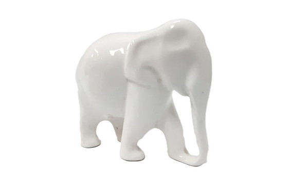 Image 1 of Statuetta di elefante in porcellana cinese d'epoca