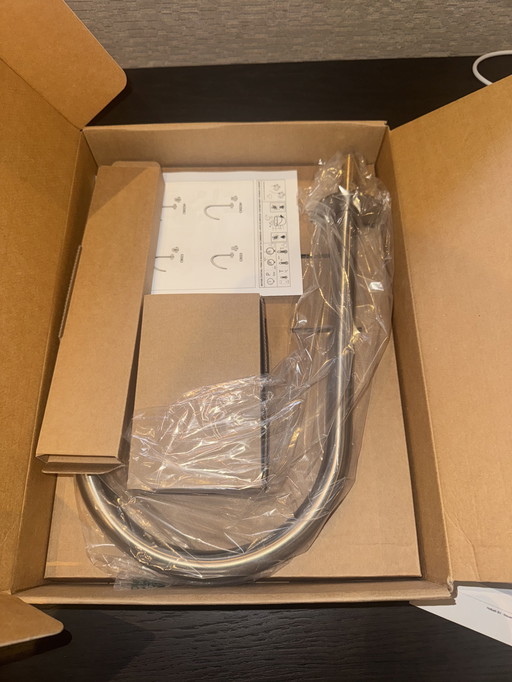 Grifo monomando para lavabo Hotbath níquel cepillado 2 piezas